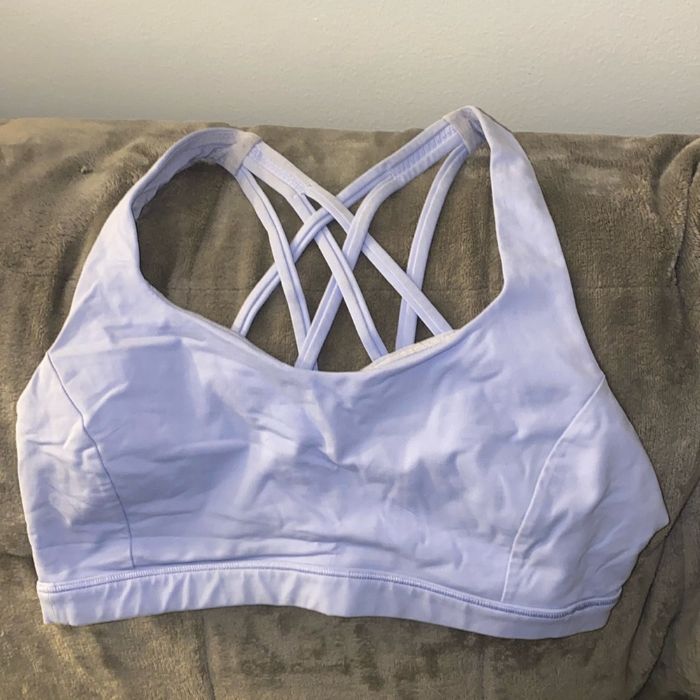 Purple sports bra